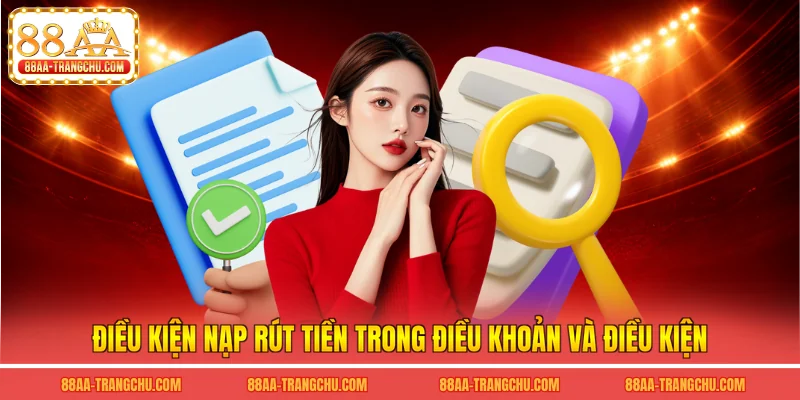 Điều kiện nạp rút tiền trong điều khoản và điều kiện